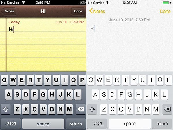 iOS 6 versus iOS 7 iPhone 1 iOS 6 versus iOS 7 iPhone 1
